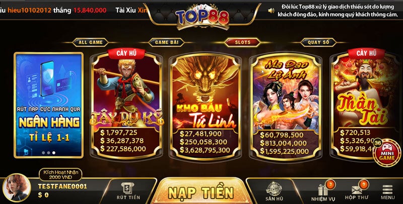 Ưu đãi khủng tại cổng game Top88 Club